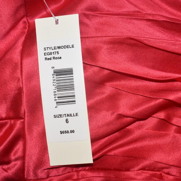 NWT Badgley Mischka Dress Rose Red Size 6 - Picture 5 of 7